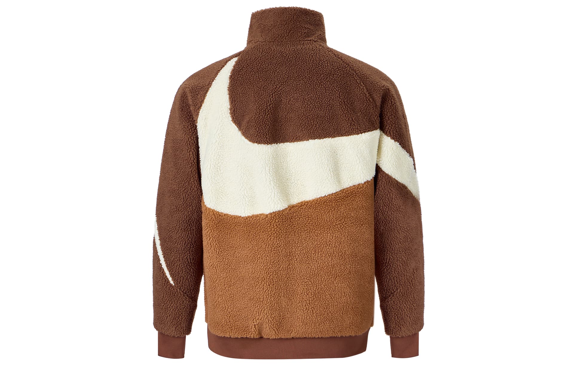 Куртка NIKE SportswearSwoosh Бархат-Feel Пальто Мужское Какао Кокосовое молоко Освежающий вариант Британский коричневый - изображение 2