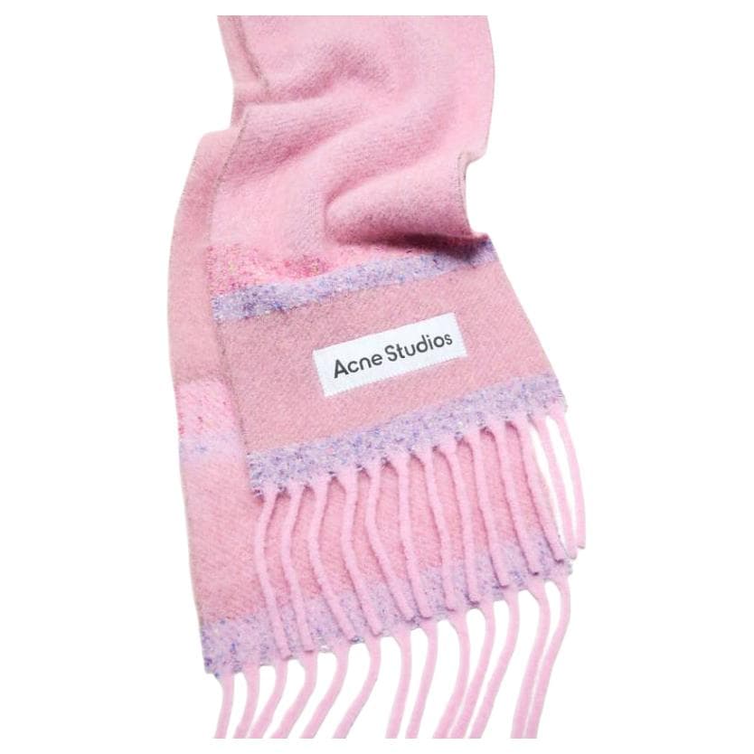 Шарф Acne Studios Вязаные шерстяные шарфы Женские Розовые - изображение 2