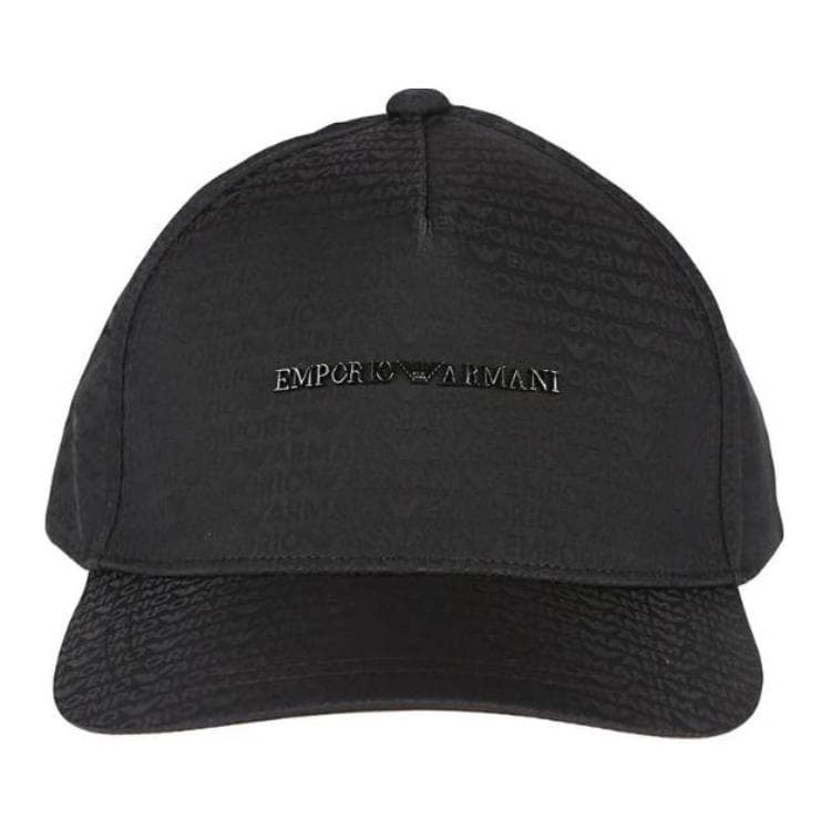 Кепка EMPORIO ARMANI Нейлоновые кепки мужские черные - изображение 4