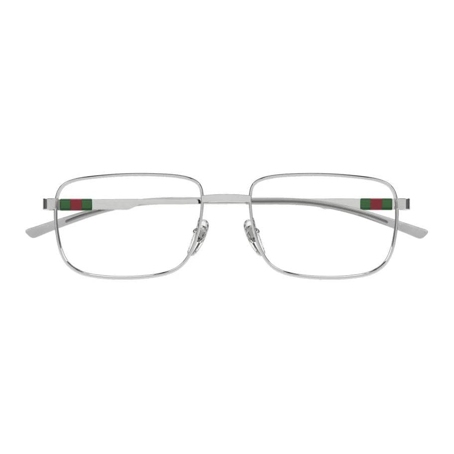 Оправа GUCCI Логотип Бренда Квадратные Оправы для Очков Унисекс Серебряные - изображение 3