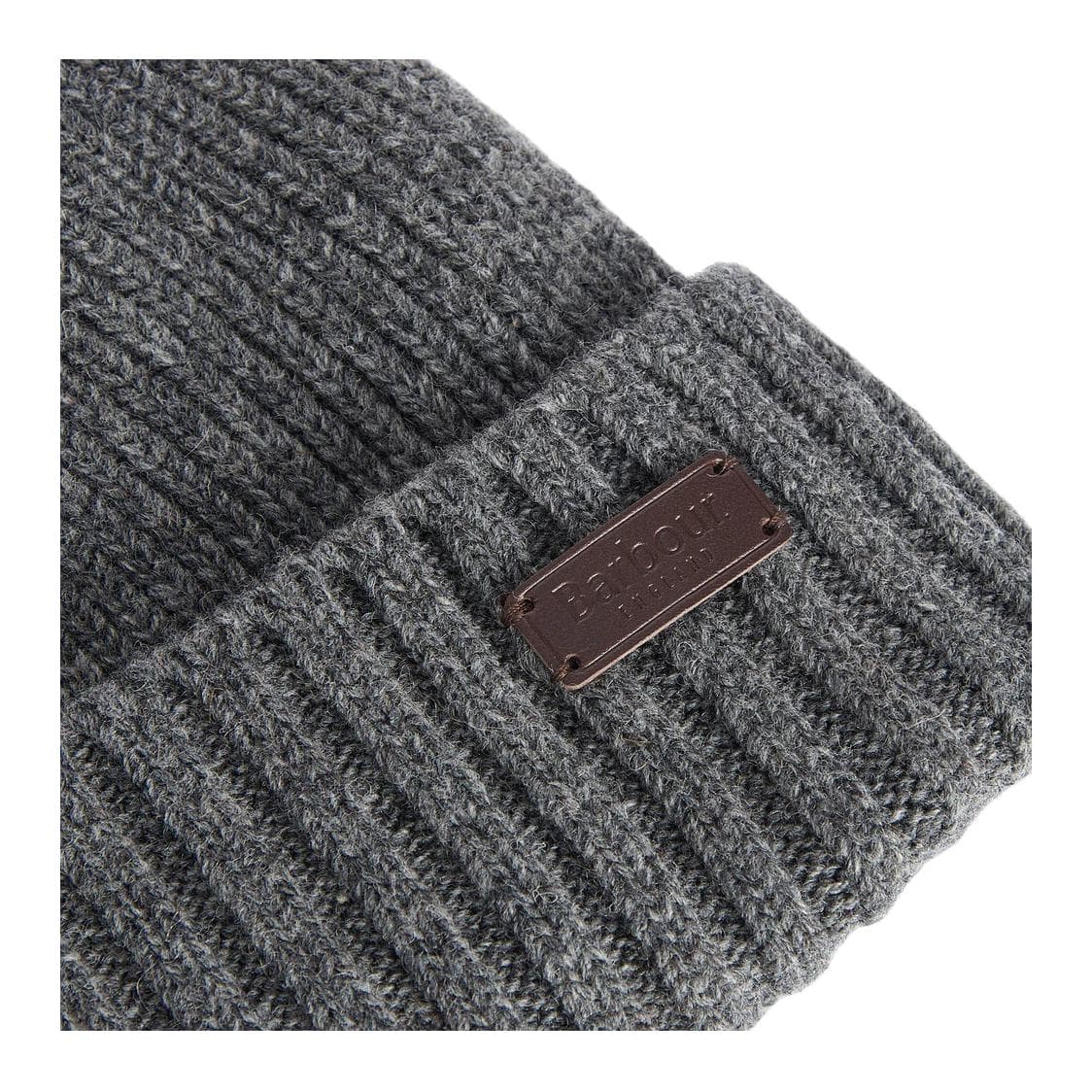 Шапка BARBOUR Однотонная шапка-бини из полиэстера, мужская, серый - изображение 3