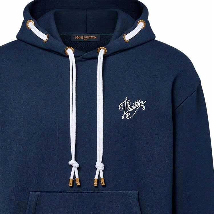 Худи Louis Vuitton SS24 Logo Hoodie Blue - изображение 5