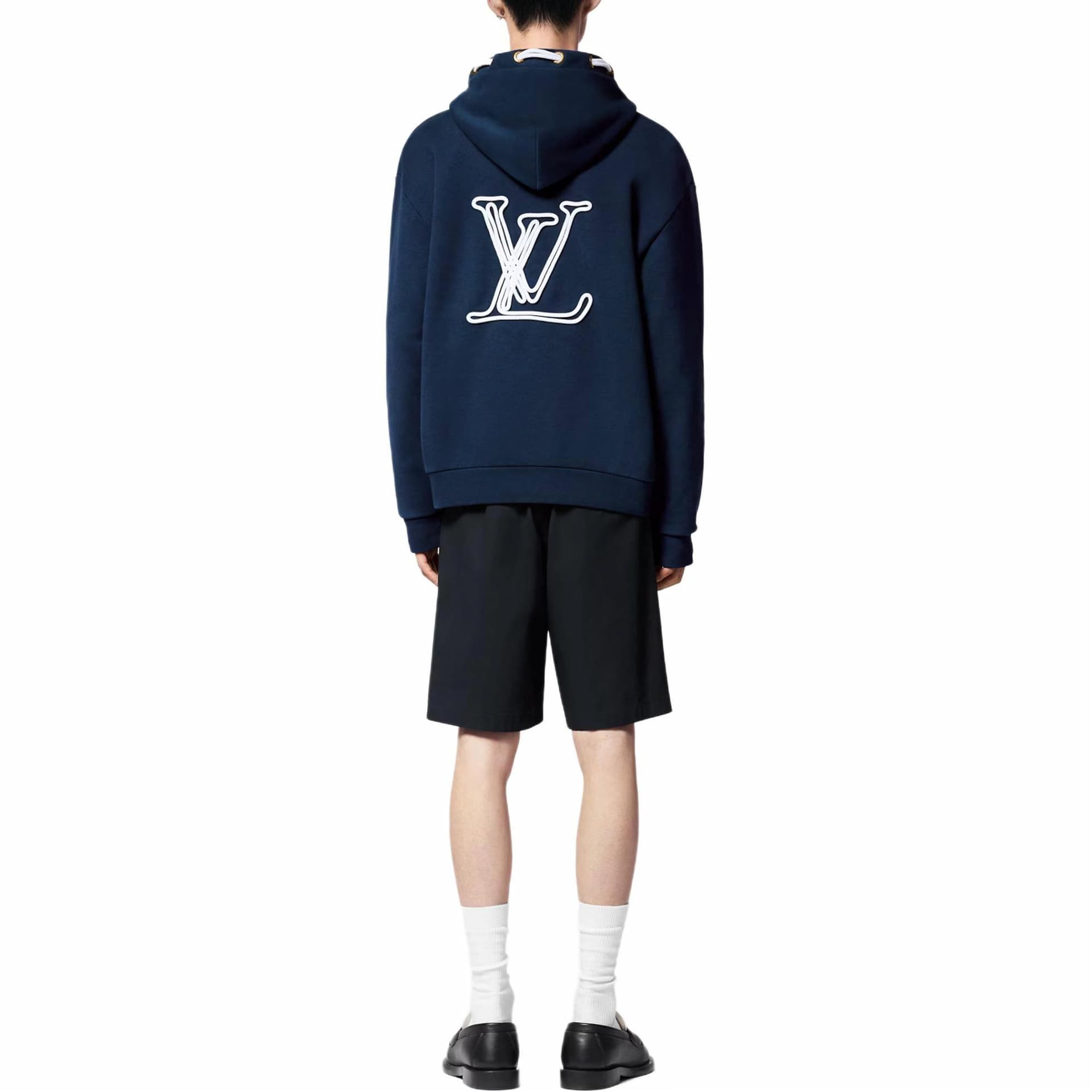 Худи Louis Vuitton SS24 Logo Hoodie Blue - изображение 3