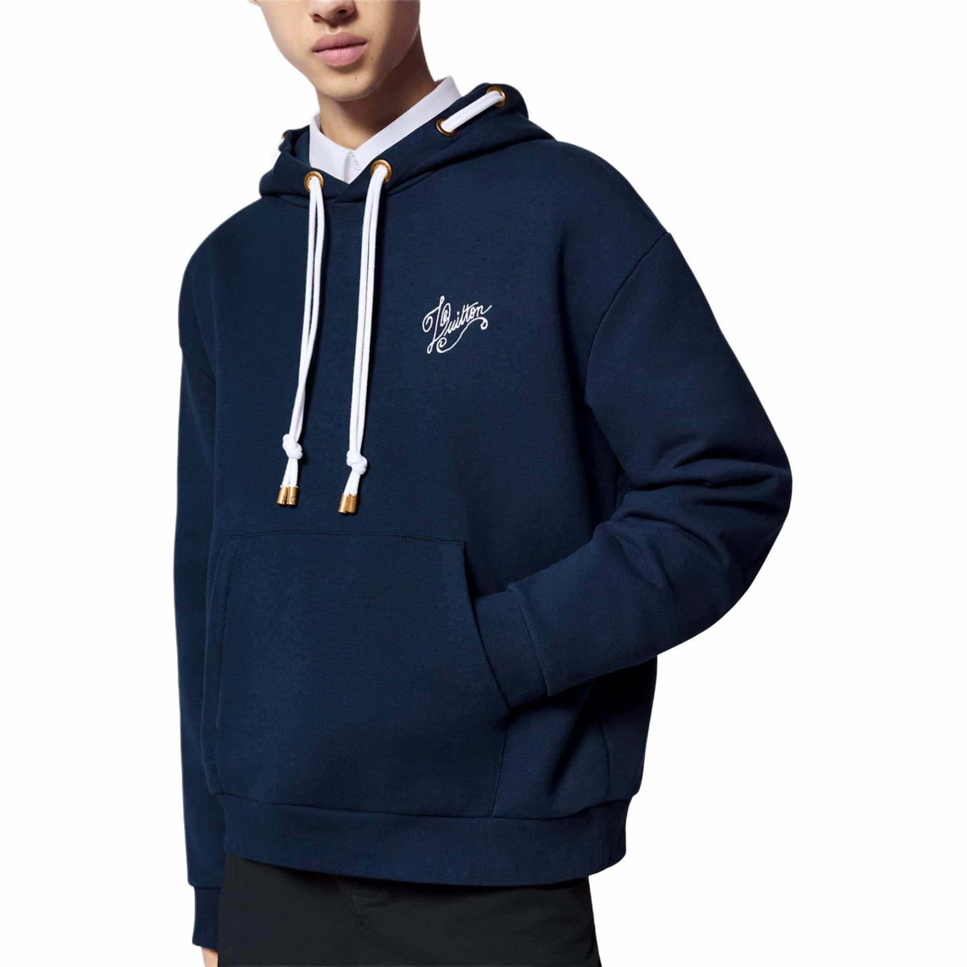 Худи Louis Vuitton SS24 Logo Hoodie Blue - изображение 6