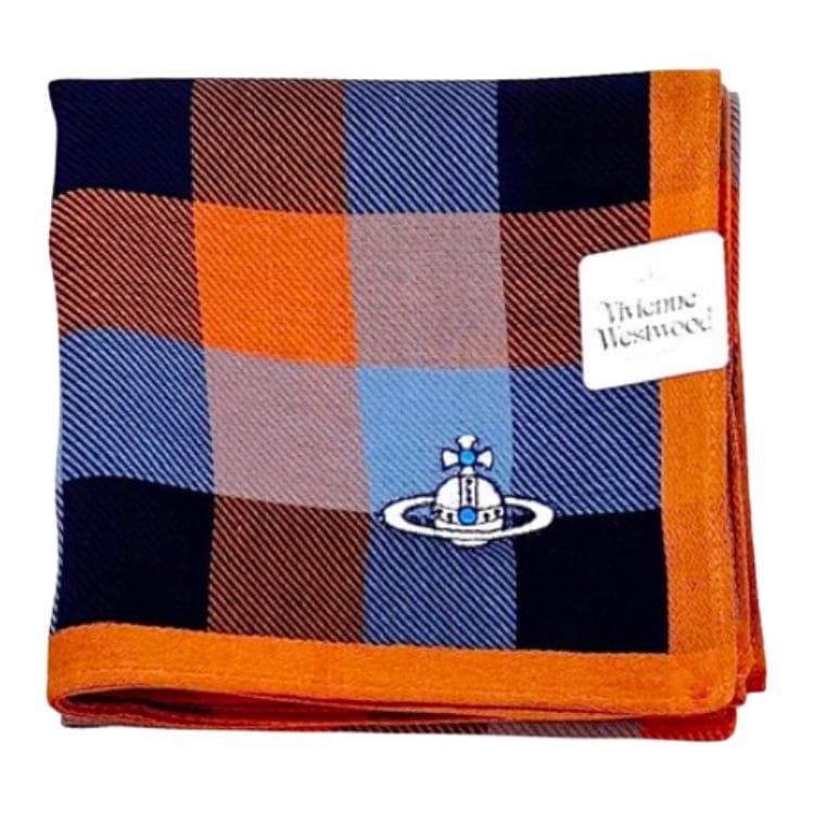 Платок Vivienne Westwood Оригинальный дизайн Хлопковые Шарфы Унисекс Оранжевый - изображение 2