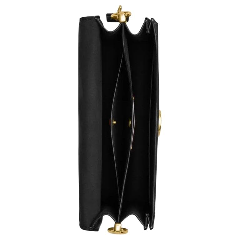 Мини-сумка COACH ChainTabby Коровья кожа Сумка на плечо Средняя Женская Черная - изображение 4