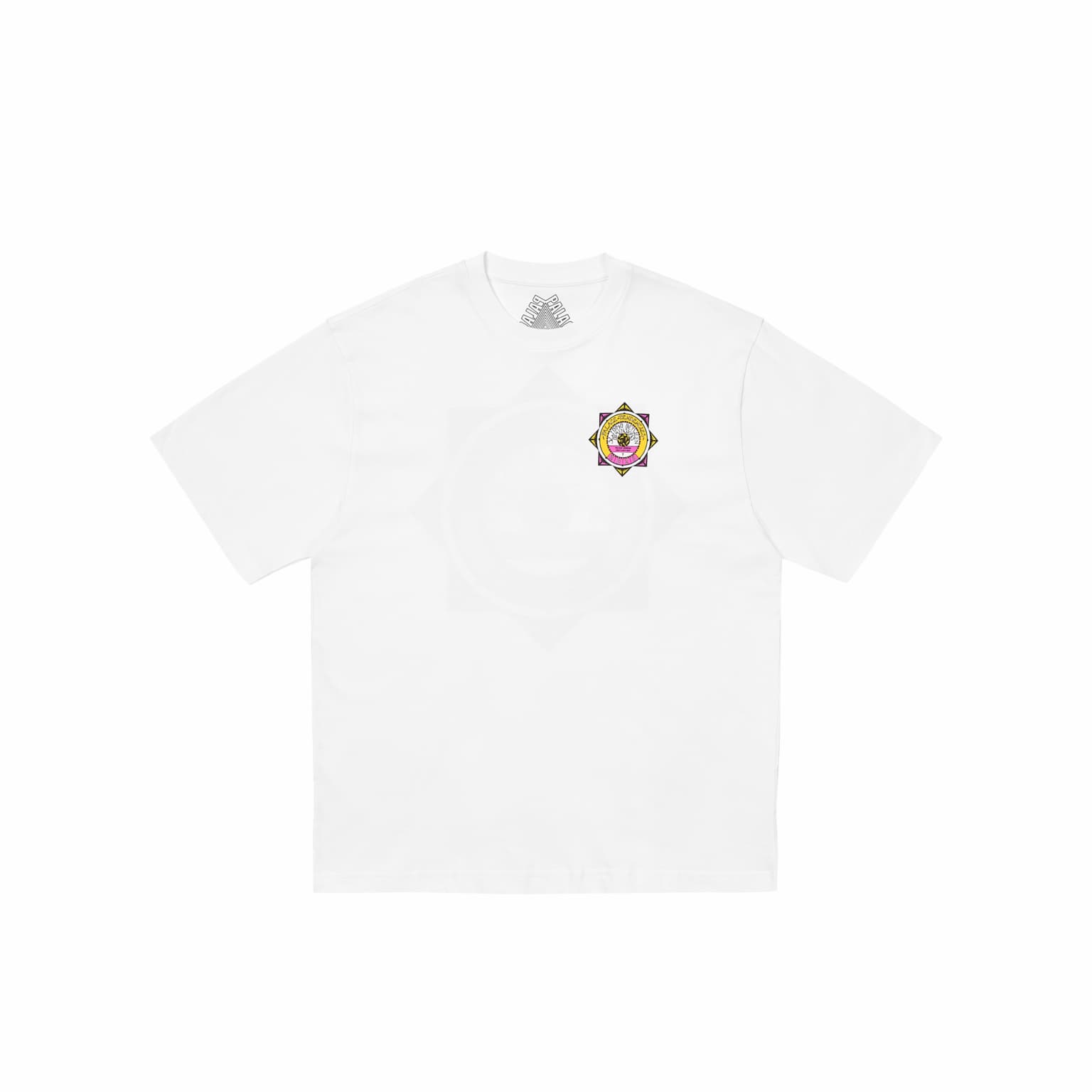 Футболка PALACE SS25 TENDENCIES T-SHIRT Принт с буквами Повседневный Круглый вырез Короткий рукав Унисекс Белый (обычный) - изображение 2