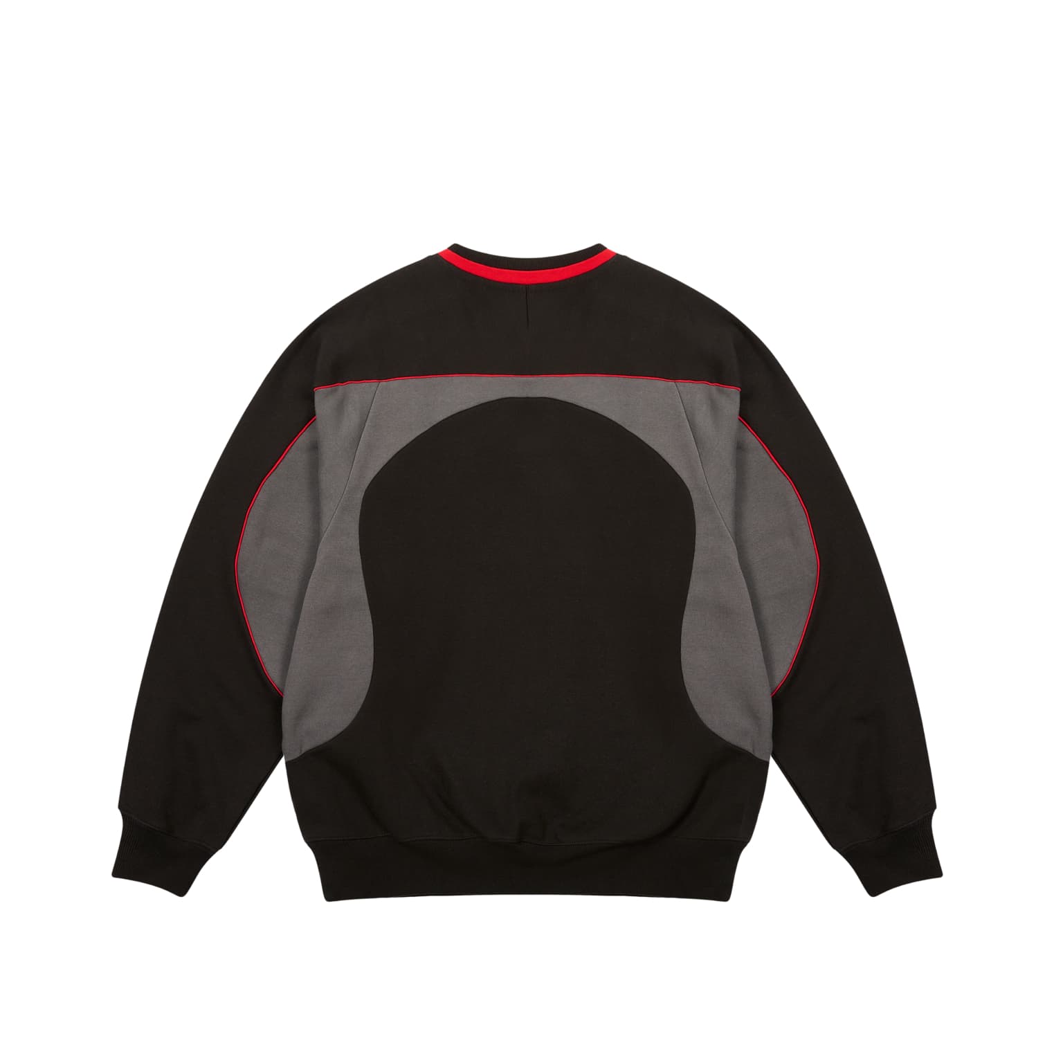 PALACE x SS25 Drop10 PRO TEAM PALCO CREW Футбольные Джерси с круглым вырезом, ребристым краем, цветовой блок, свободный покрой, унисекс, черный - изображение 2