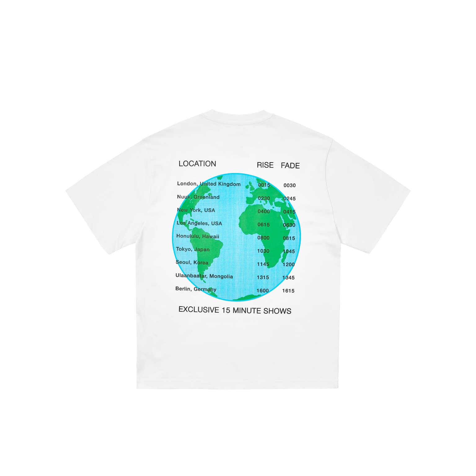 Футболка PALACE SS25 Drop5 Мир Tour T-Shirt T-Shirt Унисекс Белый - изображение 2