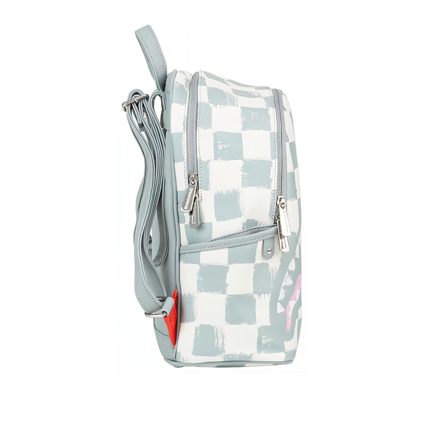 Рюкзак SPRAYGROUND ПВХ (поливинилхлорид) Рюкзак Средний Унисекс Серый Белый - изображение 4
