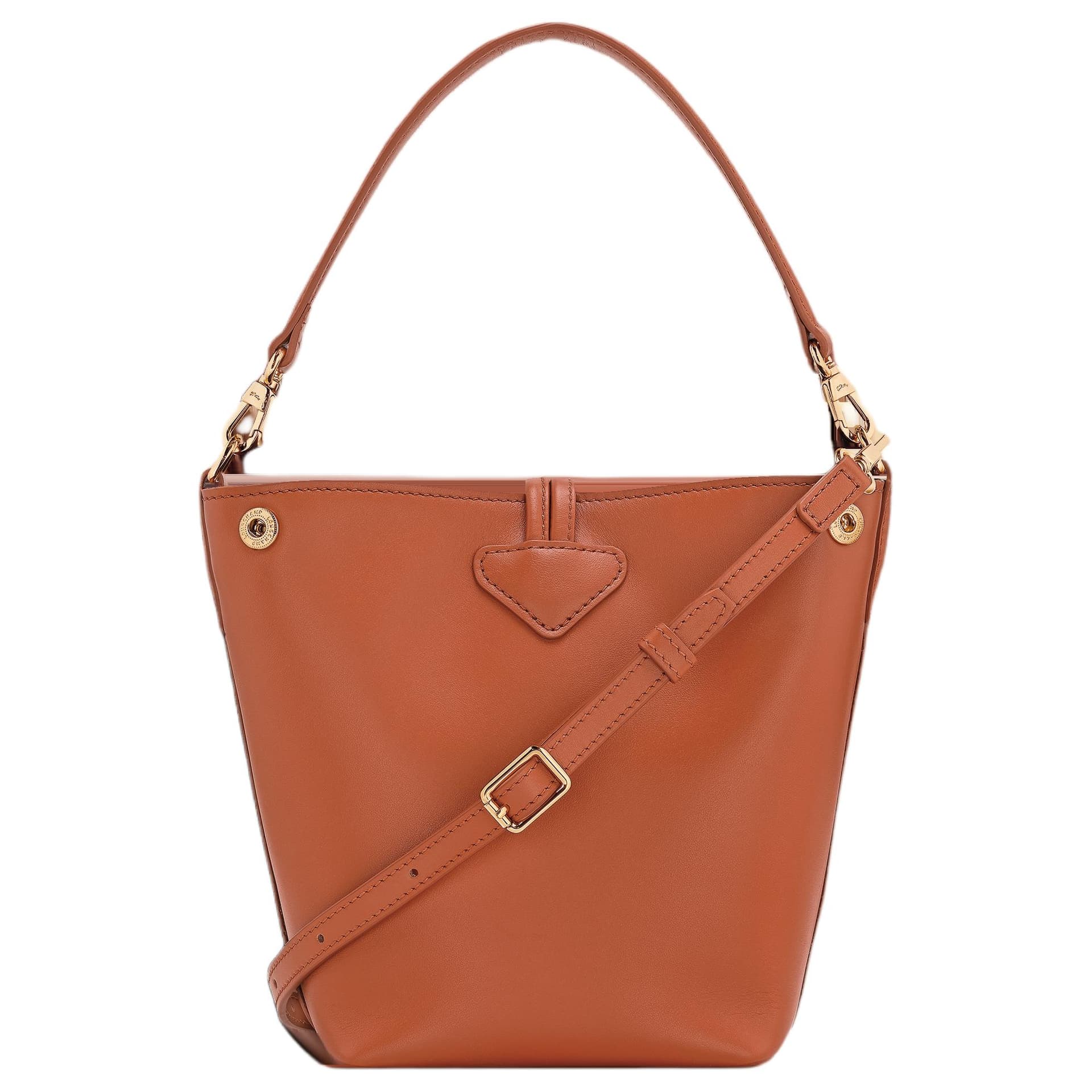 Сумка LONGCHAMP Le Roseau Сумка из телячьей кожи ведрообразной формы сумка через плечо мини-сумка для женщин коричневый - изображение 3
