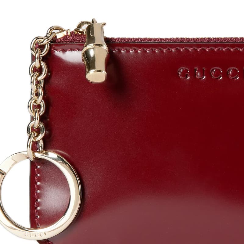 Ключница GUCCI Бамбук Кожа Ключница Маленькая Женская Красная - изображение 5