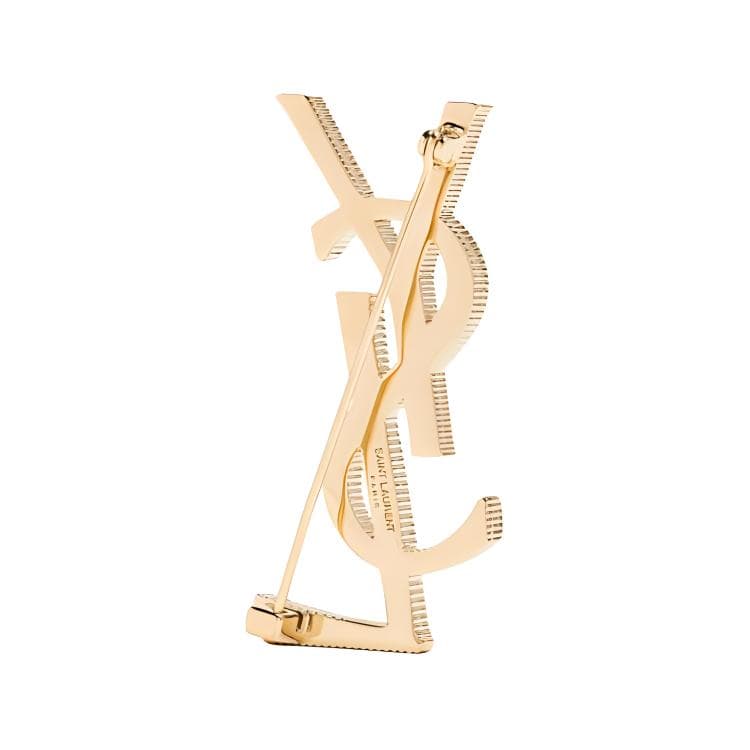 Брошь SAINT LAURENT Cassandre Brooch Gold - изображение 5