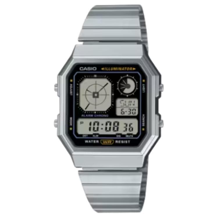 Часы CASIO Classic Collection Кварцевый механизм Нержавеющая сталь Шнуровка Часы Унисекс Черный циферблат - изображение 1