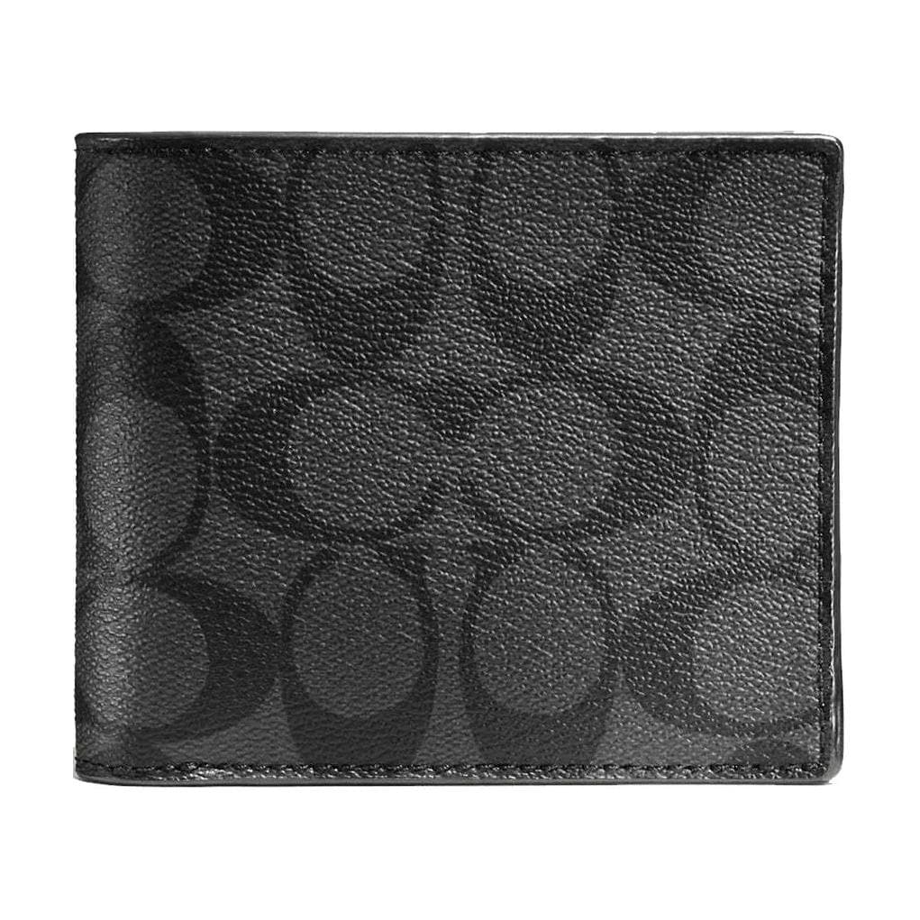 Кошелек COACH 3 IN 1 Wallet ПВХ (поливинилхлорид) Кошелек Мужской Черный - изображение 2