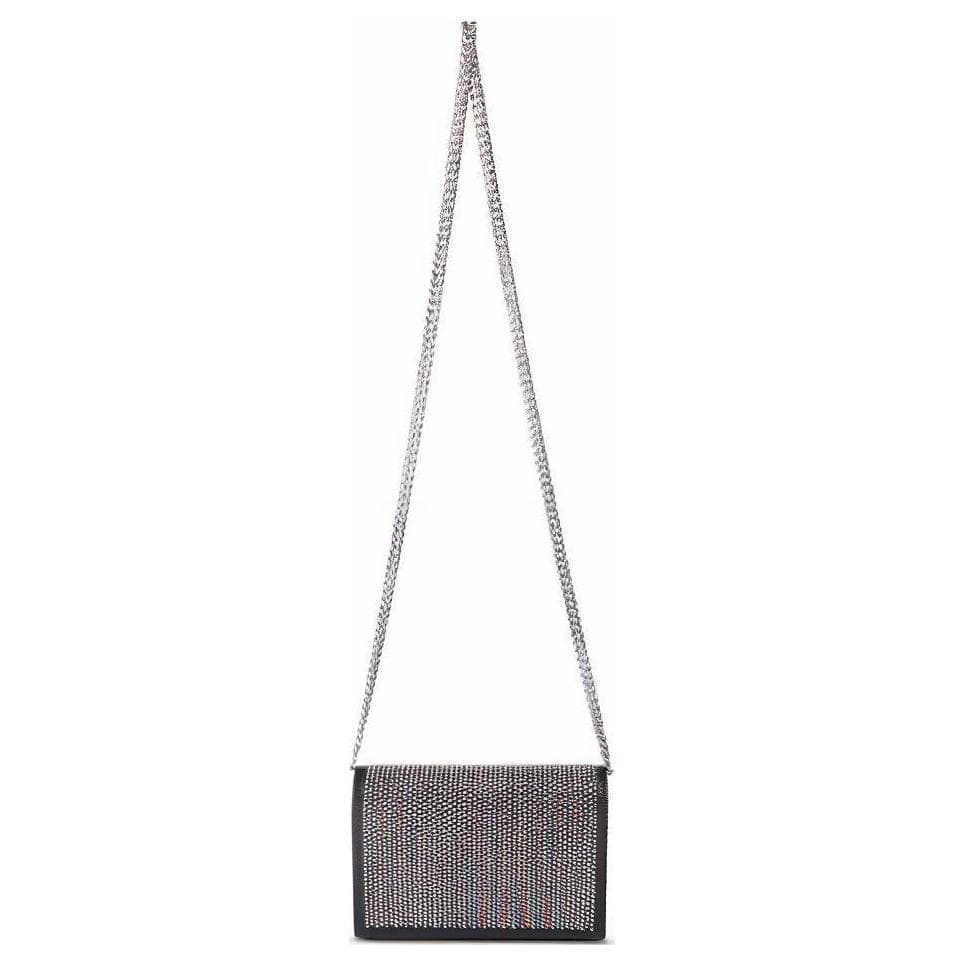 Мини-сумка Alexander McQueen Silver Studded Skull Leather Shoulder Bag Black - изображение 3