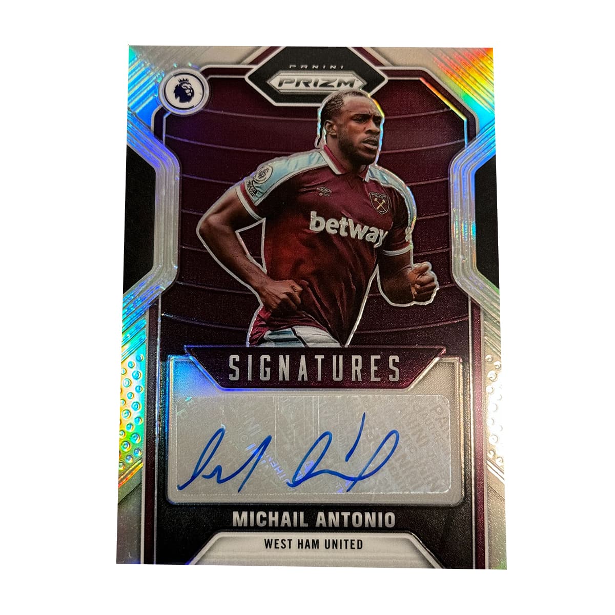 Коллекционные карточки PANINI PRIZM Коллекция West Ham UNITED Anthony Подписанный Серебряный Возвратно-поступательный Мятый CONDITION - изображение 1