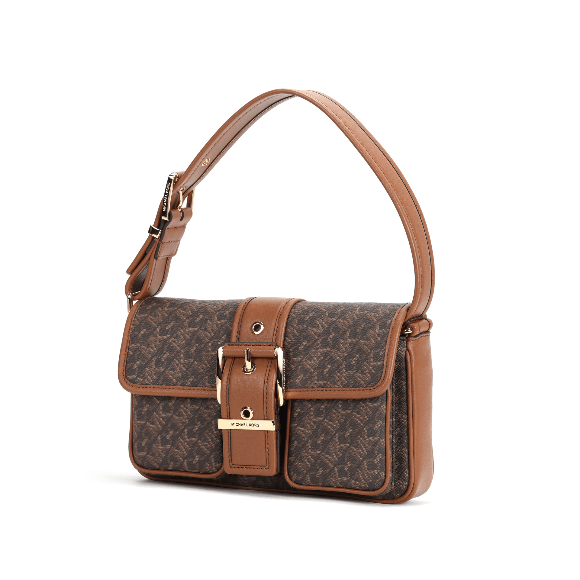 Мини-сумка MICHAEL KORS Холщовая сумка с полиэстером сумка через плечо среднего размера женская коричневая - изображение 2