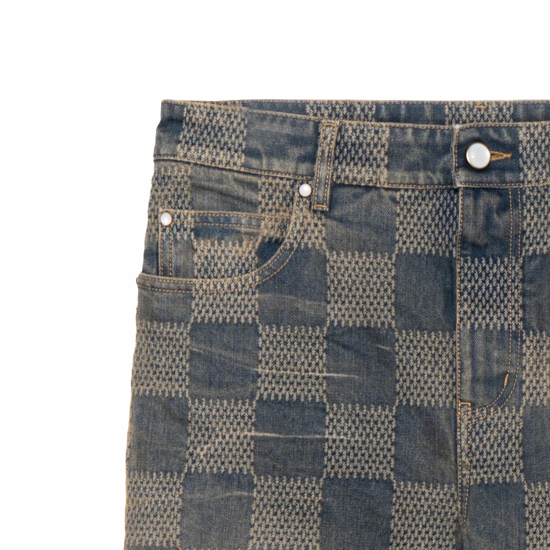 Штаны Louis Vuitton FW24 Logo Jacquard Straight Jeans - изображение 9