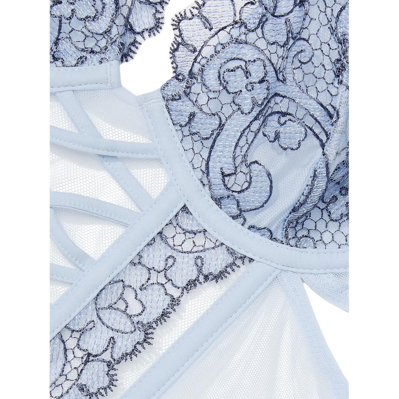 Бюстгальтер Victoria's Secret PINKDREAMANGELS Boho Floral Embroidery Low-Cut Demi Corset - изображение 2