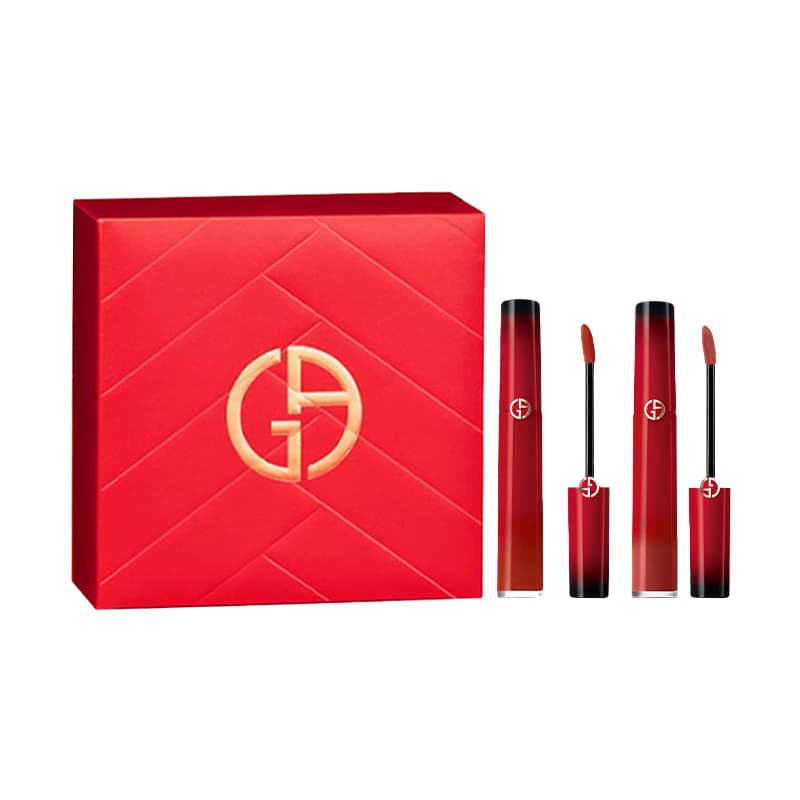 GIORGIO ARMANI PASSION Лимитированная коробка с двойной помадой-блеском, бархат, легкая наносимость, увлажнение, осветляющий, 6,5 мл+6,5 мл - изображение 2