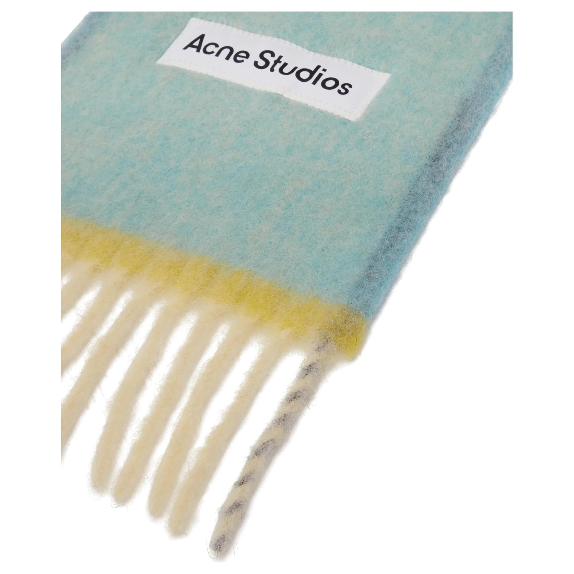 Шарф ACNE STUDIOS Шерсть Альпака Мохер Полиамид Снуды Унисекс Зеленый - изображение 3