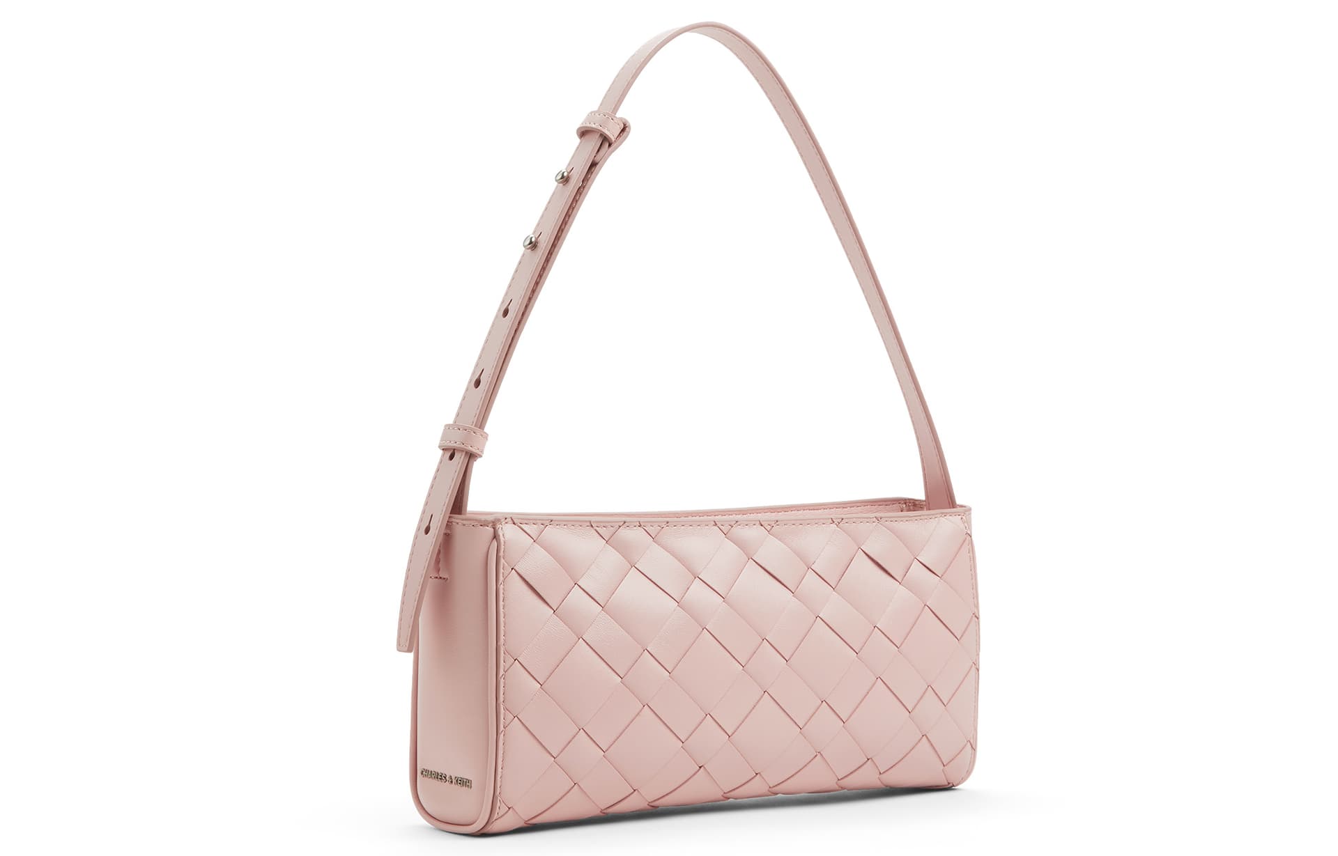 Мини-сумка CHARLES&KEITH Минималистичная PU сумка через плечо с плетением Средний размер Женский Многоцветный - изображение 2