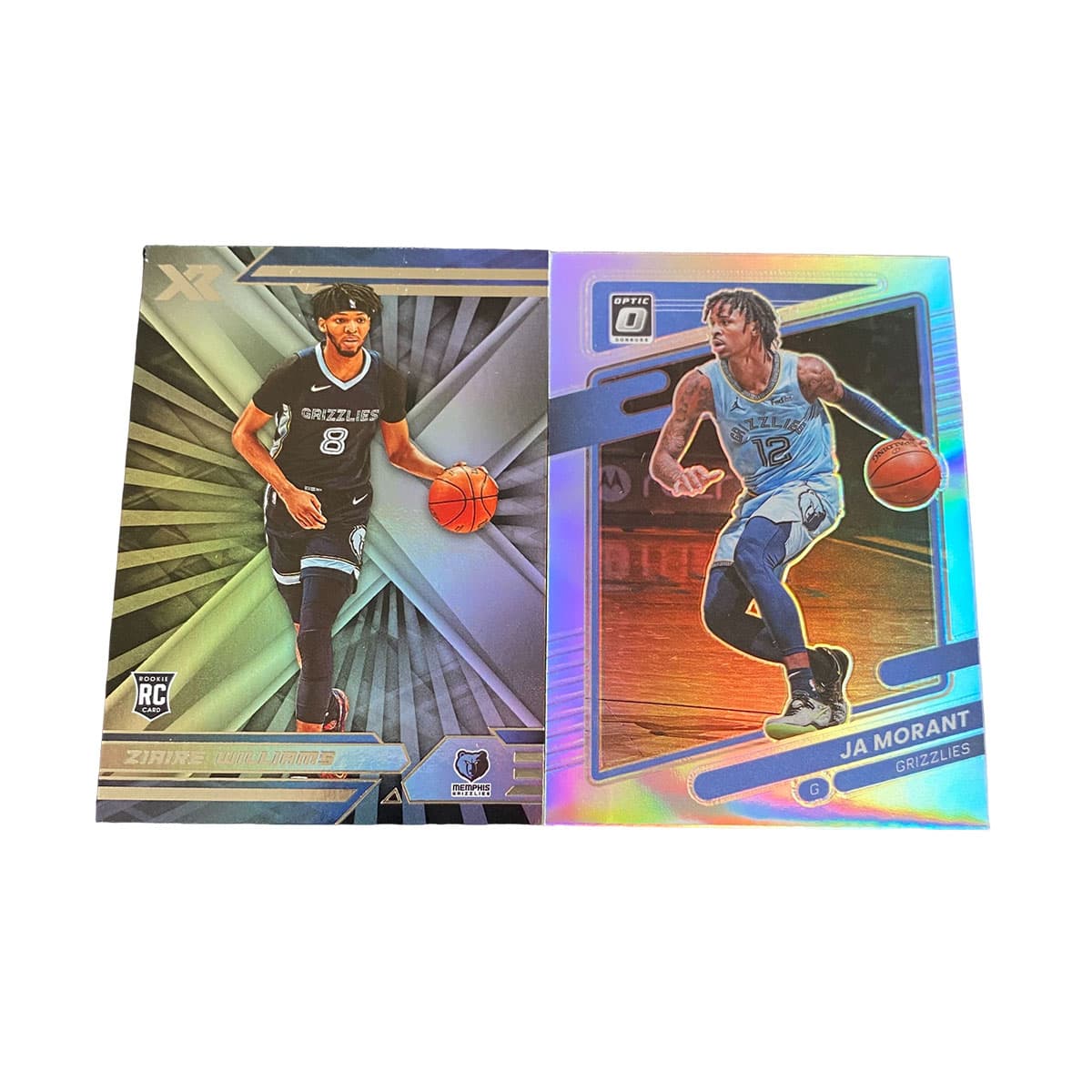 Коллекционные карточки PANINI 2021 22 Grizzlies Джа Морант Серебряный Джарен Джексон OP Ткачёв Спортивные карты 2 шт - изображение 1