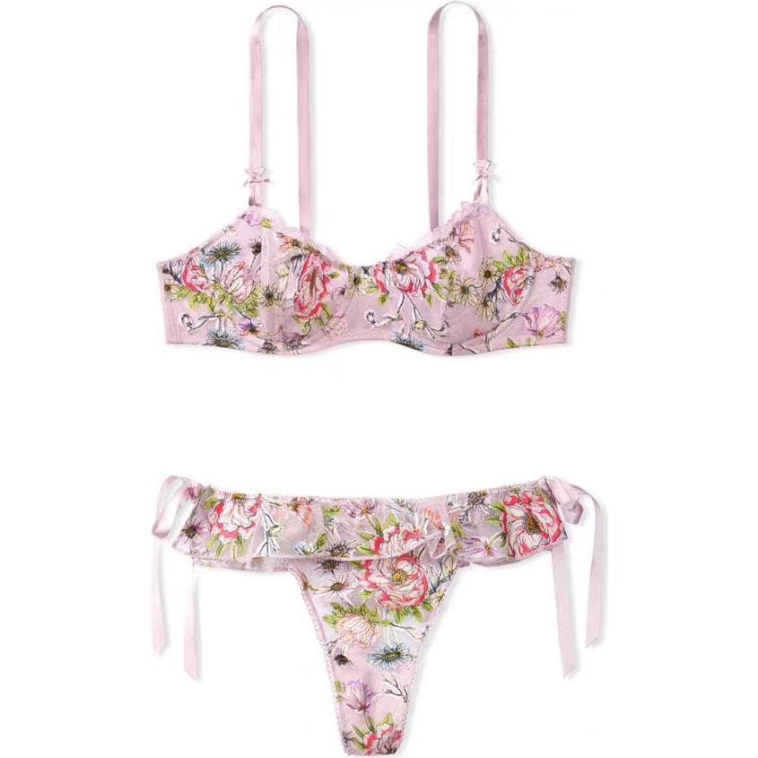 Трусы Victoria's Secret Комплект нижнего белья "Magical Цветочный" Женский Розовый - изображение 1