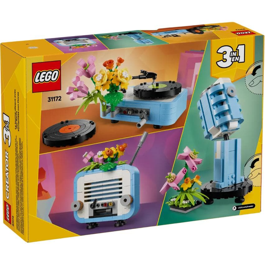 Конструктор LEGO Creator 3 в 1 Цветок Пластинка Игрок Сборный конструктор 366 шт. 31172 - изображение 2