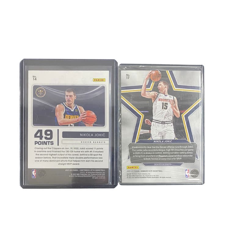 Коллекционные карточки PANINI 2021 22 Нагрузки Никола Йокич COACH J Элита Teka Прохлада Ледяной Брейкер Спортивные Карты 2 шт - изображение 2