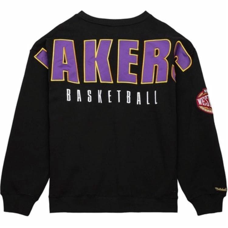 Худи Mitchell Ness x NBA TEAM FIRST SATIN FLEECE CREW LAL - изображение 2