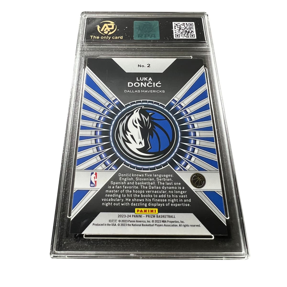 PANINI Dallas Mavericks Лука Дончич Звезда Церемония Особенной Карты Сертифицированные Карты 1 шт - изображение 2