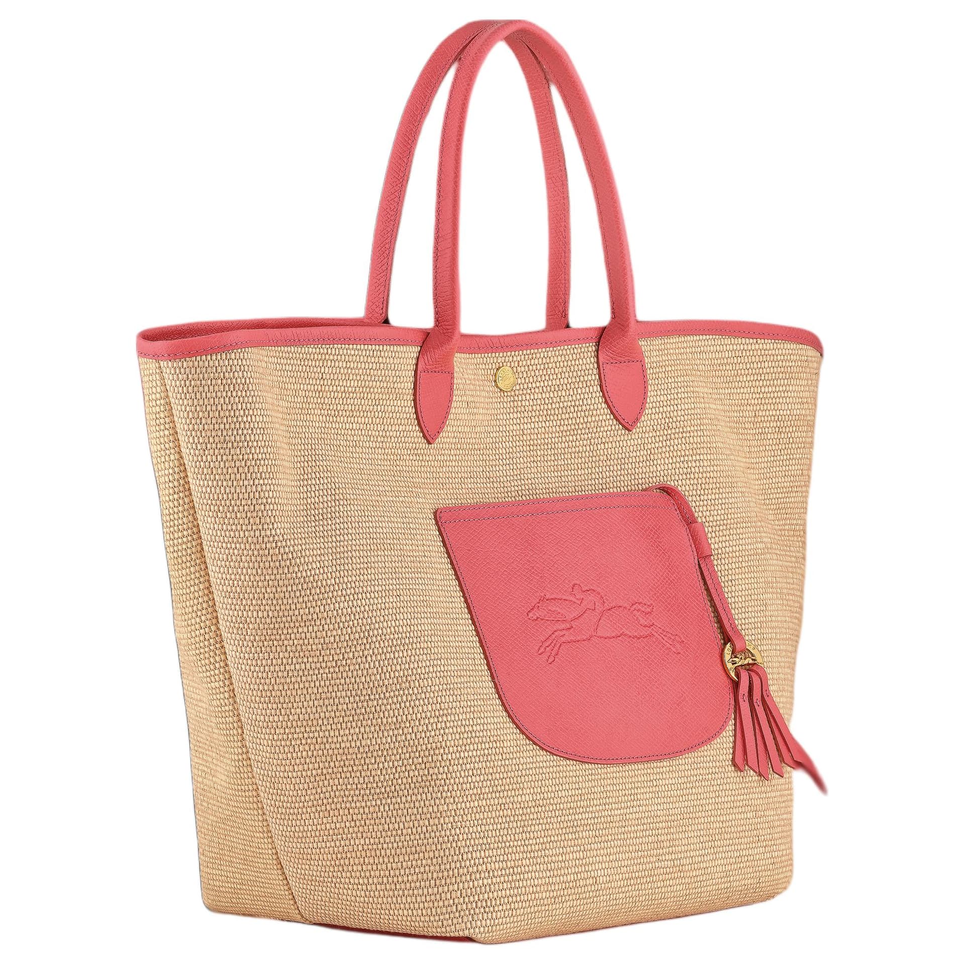 Сумка LONGCHAMP Le Pliage Солома с холщовой тканью сумка-тоут сумка для покупок большая сумка женская бежевая - изображение 2