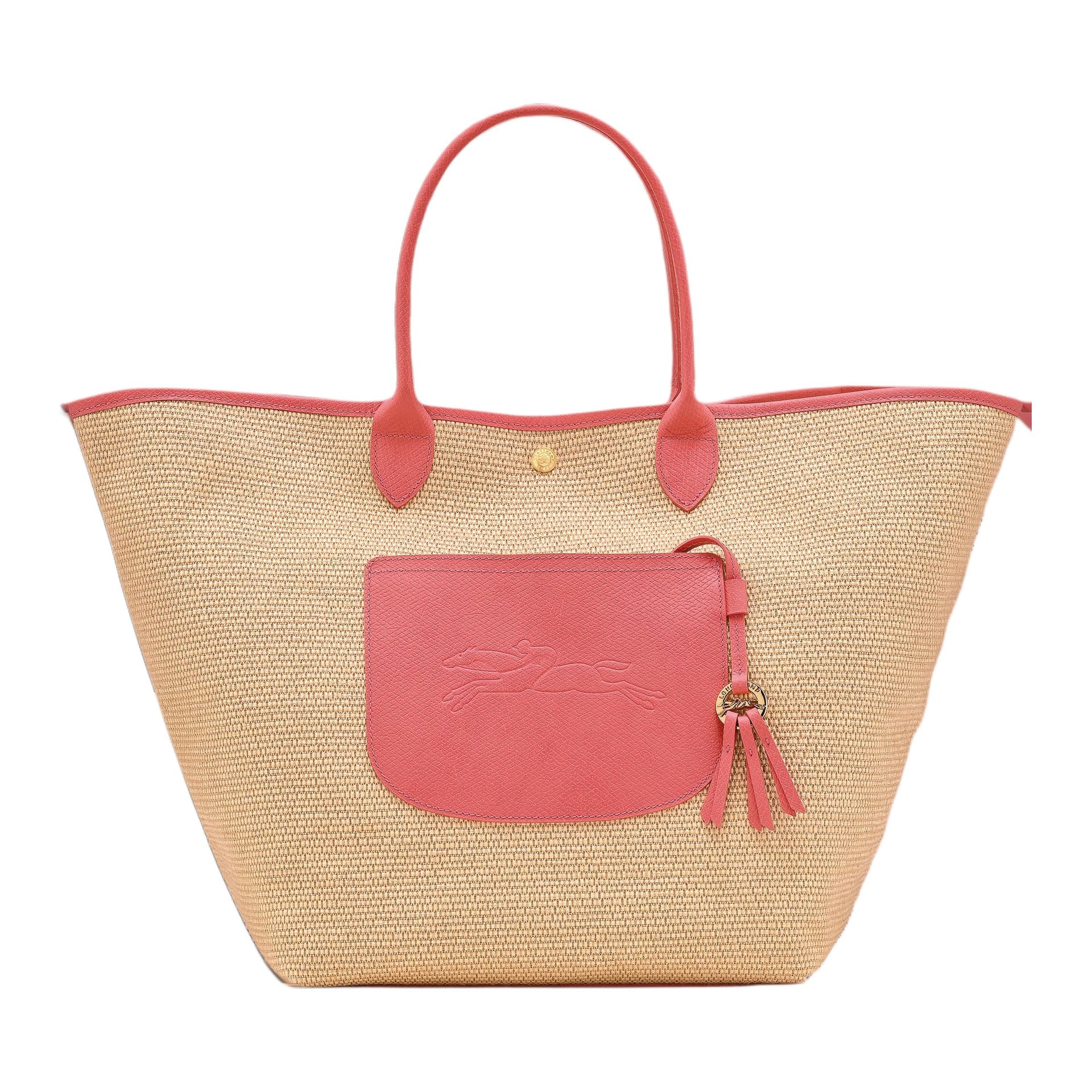 Сумка LONGCHAMP Le Pliage Солома с холщовой тканью сумка-тоут сумка для покупок большая сумка женская бежевая - изображение 1