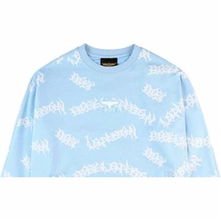 Кофта Boy London FW22 Logo Crewneck Sweatshirt Blue - изображение 3