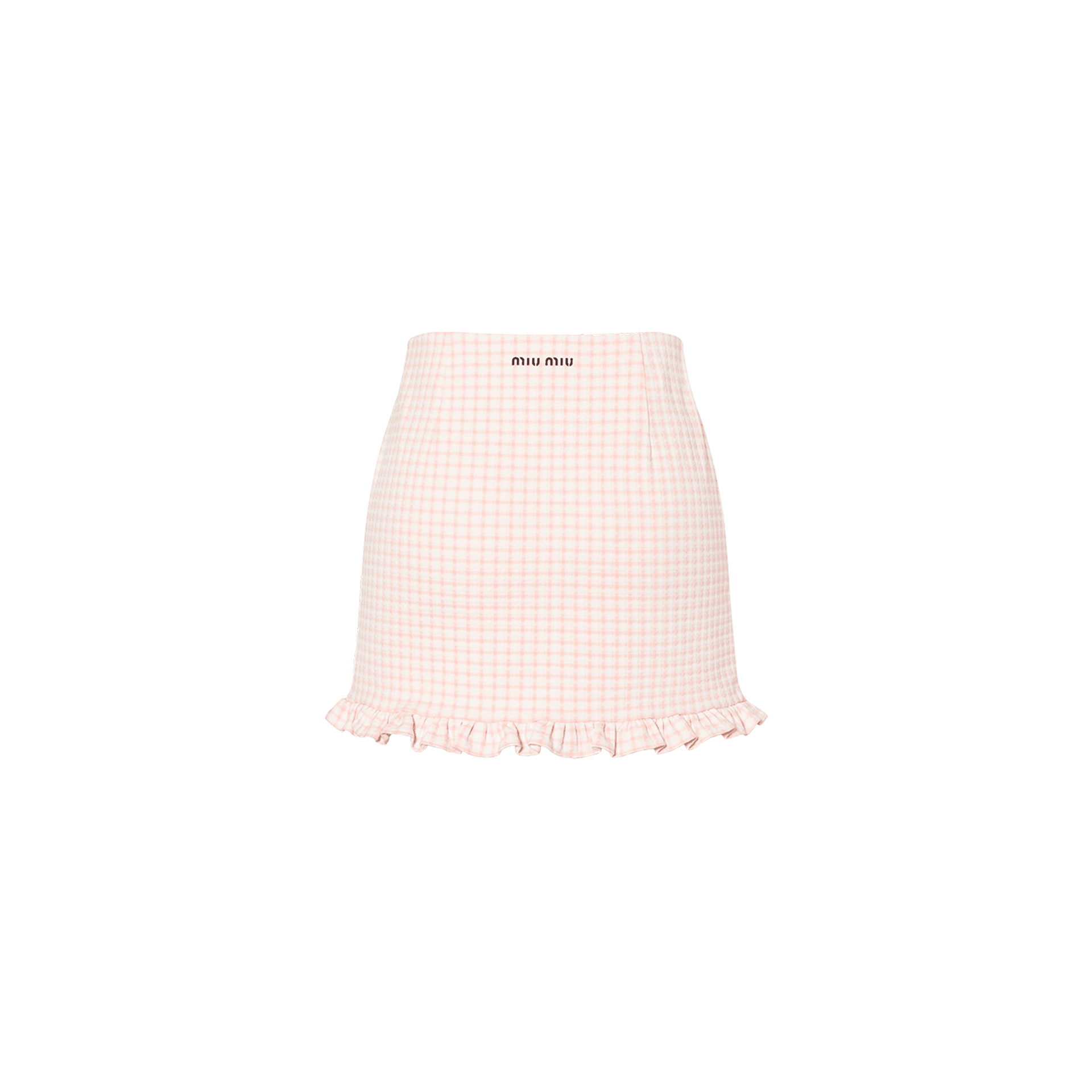 Юбка Miu Miu SS22 Plaid Skirt Pink - изображение 2