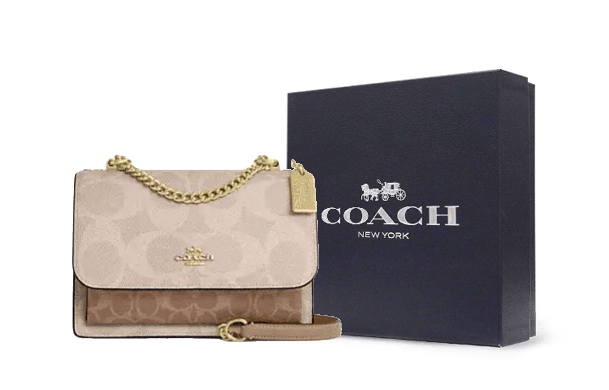 Сумка через плечо Coach Canvas Shoulder Bag Small Sand Brown - изображение 1