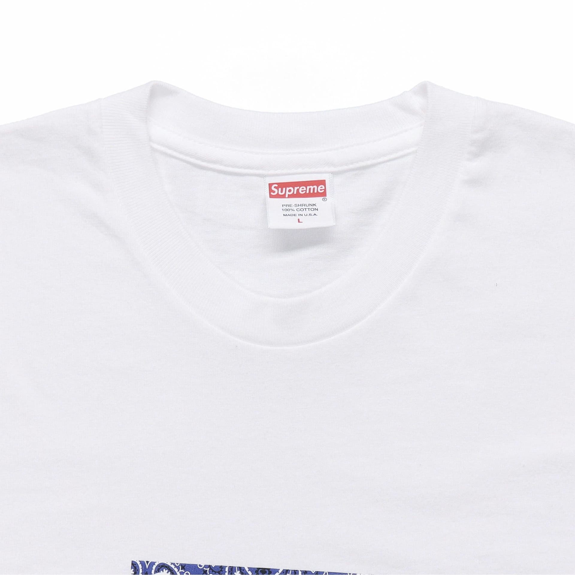 Футболка Supreme Bandana Box Logo Tee White - изображение 4