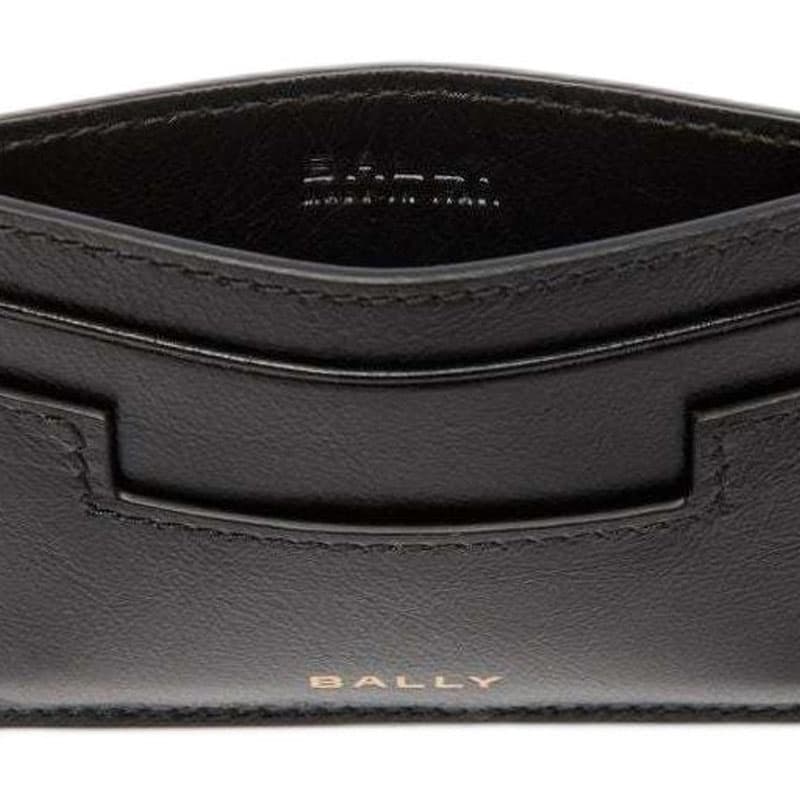 Картхолдер BALLY Мужской держатель для карт из телячьей кожи черный - изображение 4