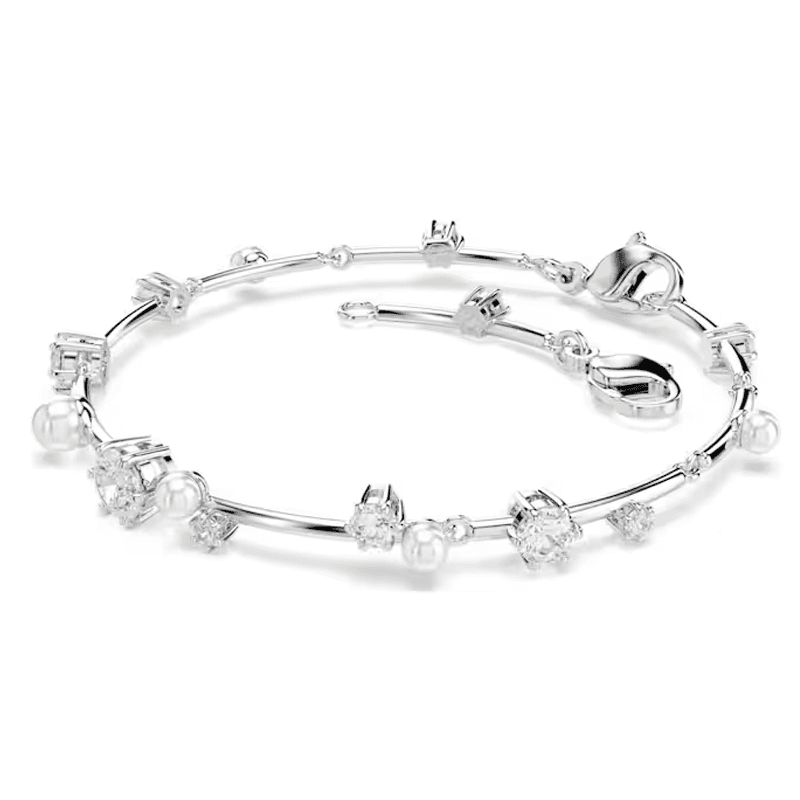 Браслет Swarovski Constella Синтетический кубический цирконий Искусственный кристалл Покрытие родием Искусственная жемчужина - изображение 2