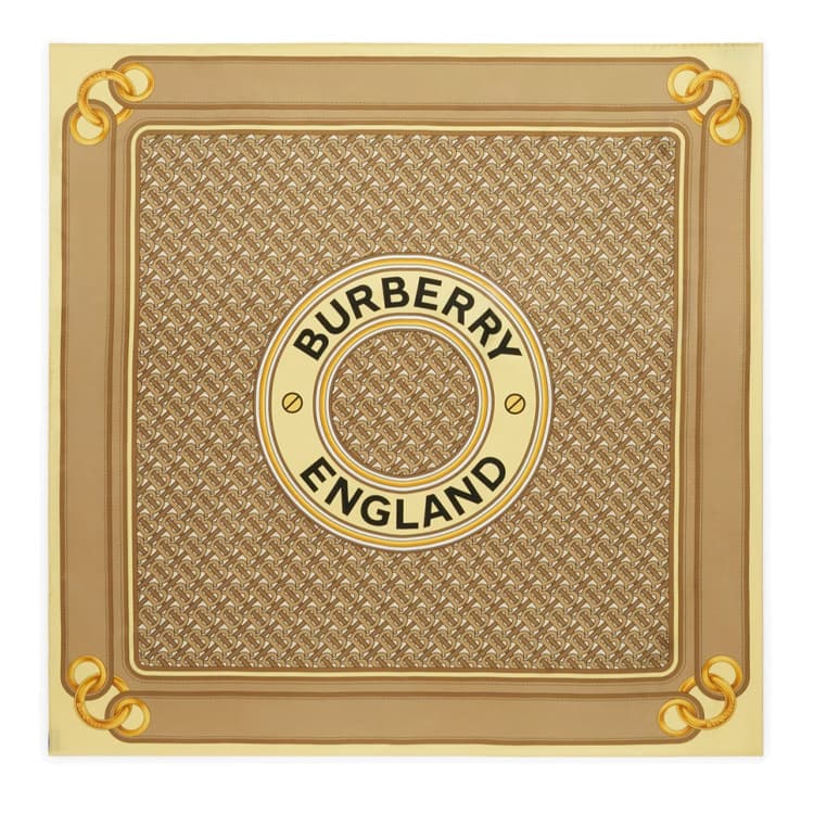 Платок Шелковые шарфы Burberry Женские Бежевые - изображение 1