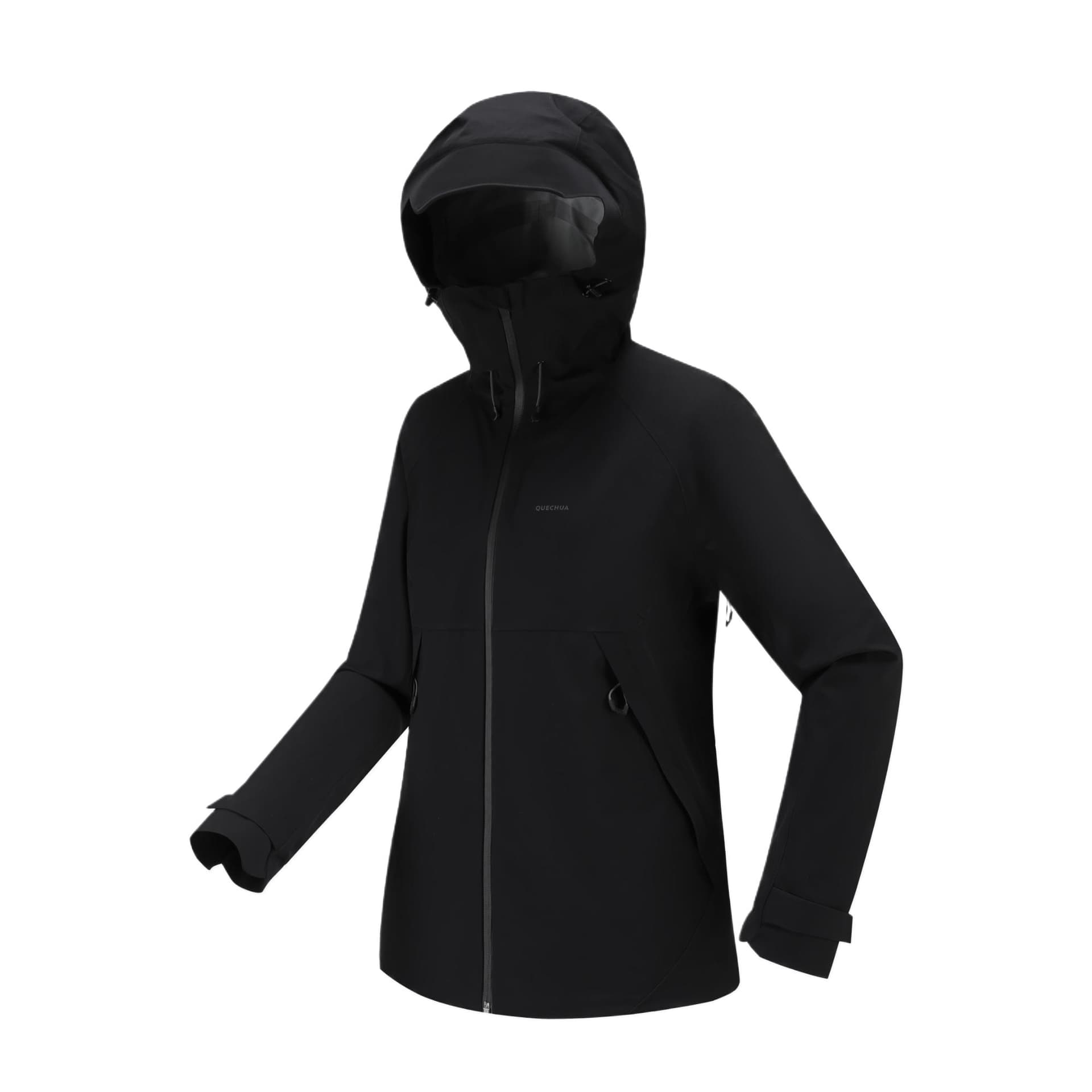 DECATHLON Водонепроницаемая и Ветрозащитная Куртка Женская Дымчатый Черный - изображение 4