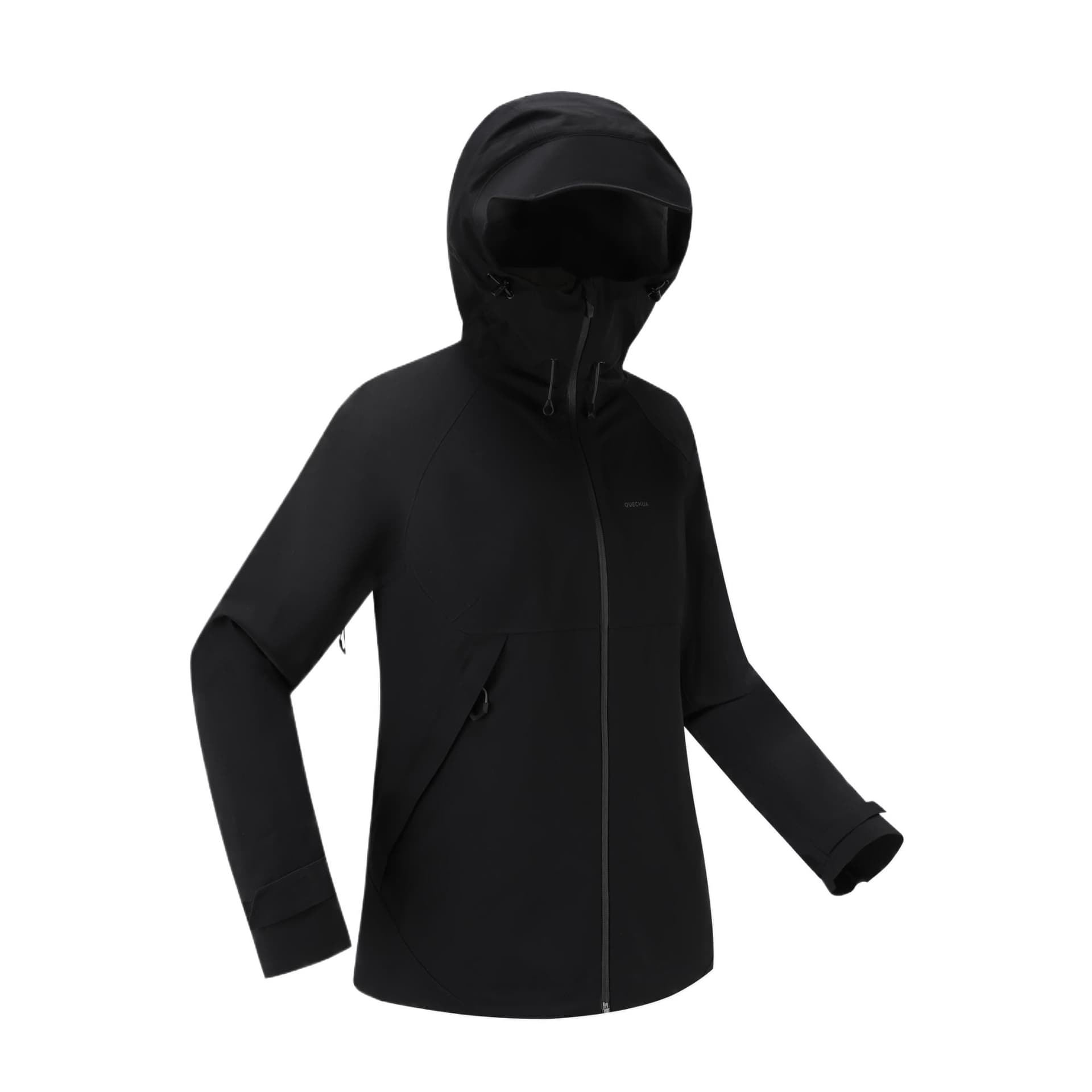 DECATHLON Водонепроницаемая и Ветрозащитная Куртка Женская Дымчатый Черный - изображение 3