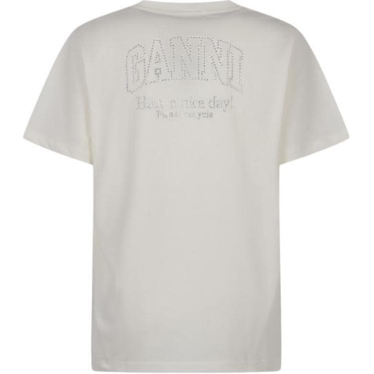Футболка GANNI SS25 T Рубашка Женская Белая - изображение 2