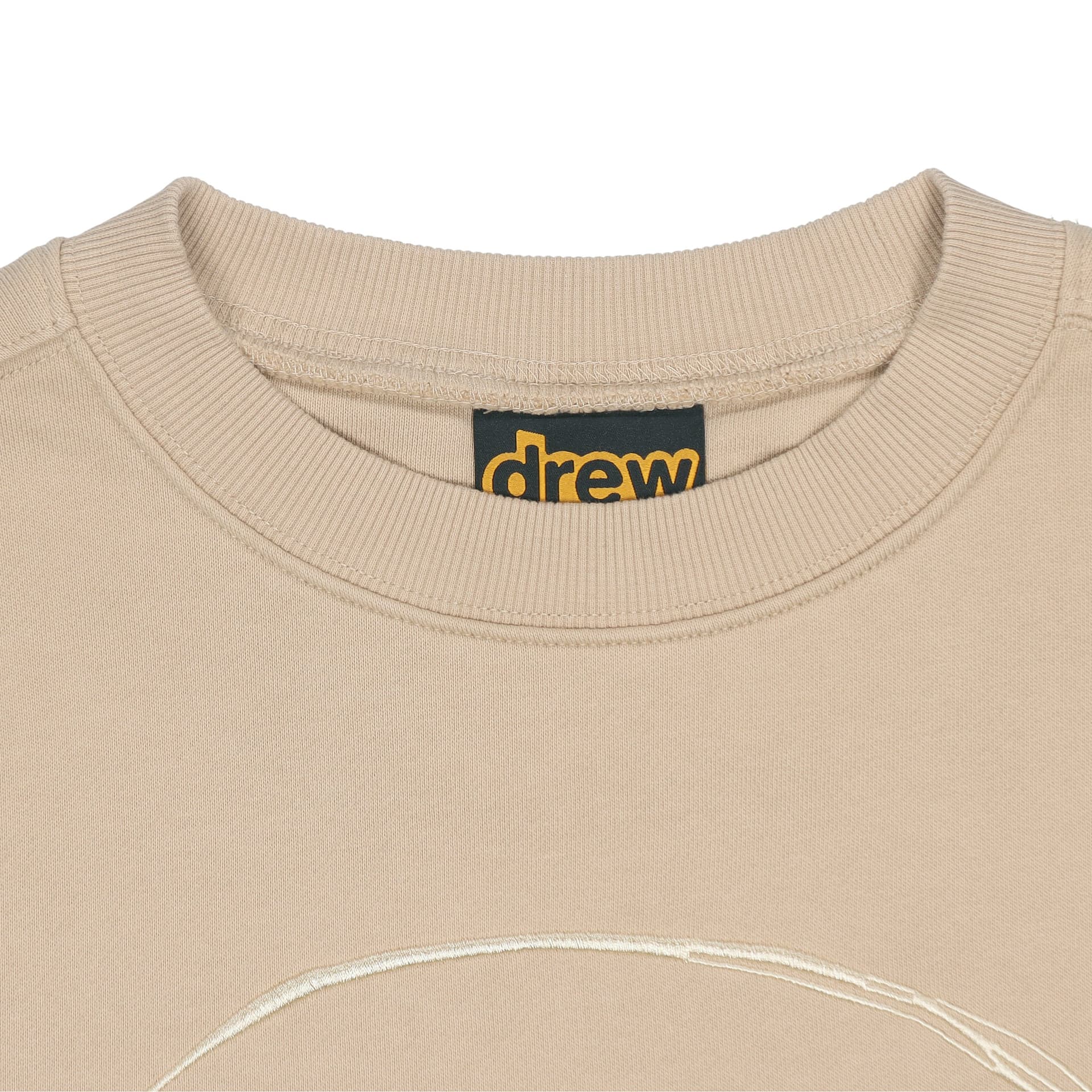 Худи Drew House FW21 Sketch Mascot Crewneck Khaki - изображение 3