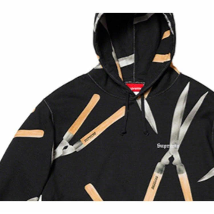 Кофта Supreme SS19 Shears Hooded Sweatshirt Black - изображение 3