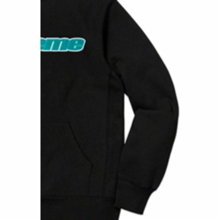 Кофта Supreme SS19 Chenille Hooded Sweatshirt Black - изображение 2