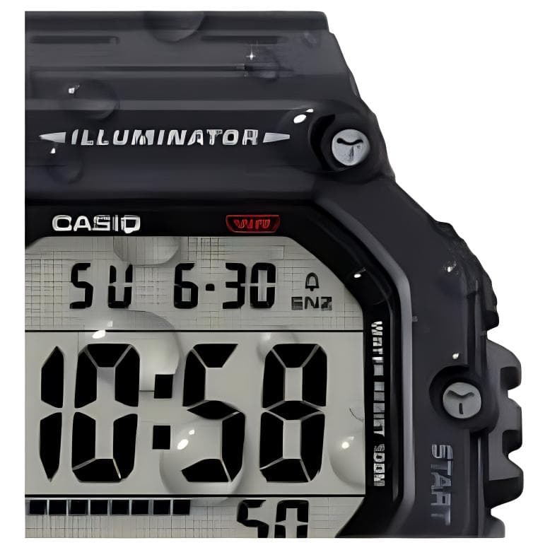 Часы CASIO DIGITAL Квадратный циферблат Маленький блок [100 301050]M Водонепроницаемый кварцевый механизм Смола Шнуровка Часы - изображение 3