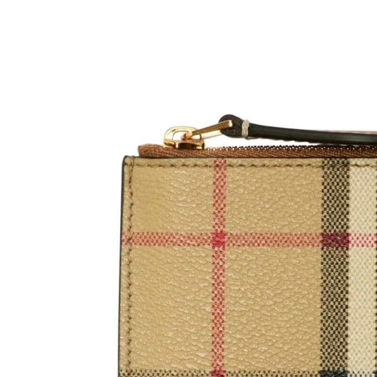 Картхолдер Burberry Кошелек из телячьей кожи держатель для карт женский бежевый - изображение 5